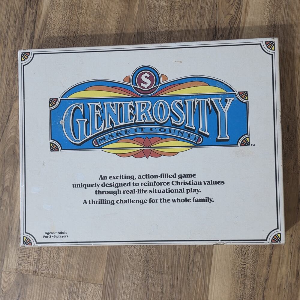 Vintage Generosity Make It Count Christian Family Board Game Complete 2-6 Player